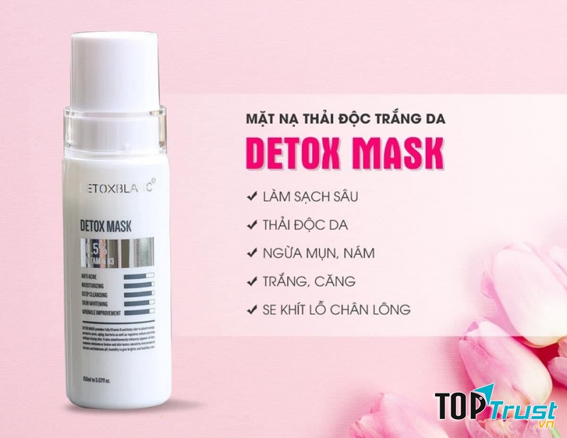 Mặt nạ thải độc trắng da than hoạt tính Detox Blanc