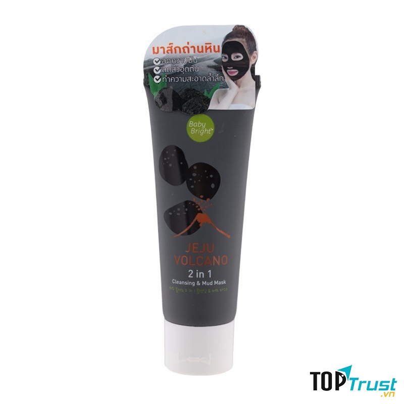 ﻿Mặt nạ bùn khoáng núi lửa Baby Bright Jeju Volcano 2 in 1 Cleasing Mud Mask