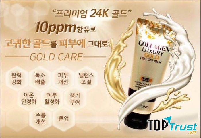 Mặt Nạ Dạng Lột 3W Clinic Collagen Luxury Gold Peel Off Pack