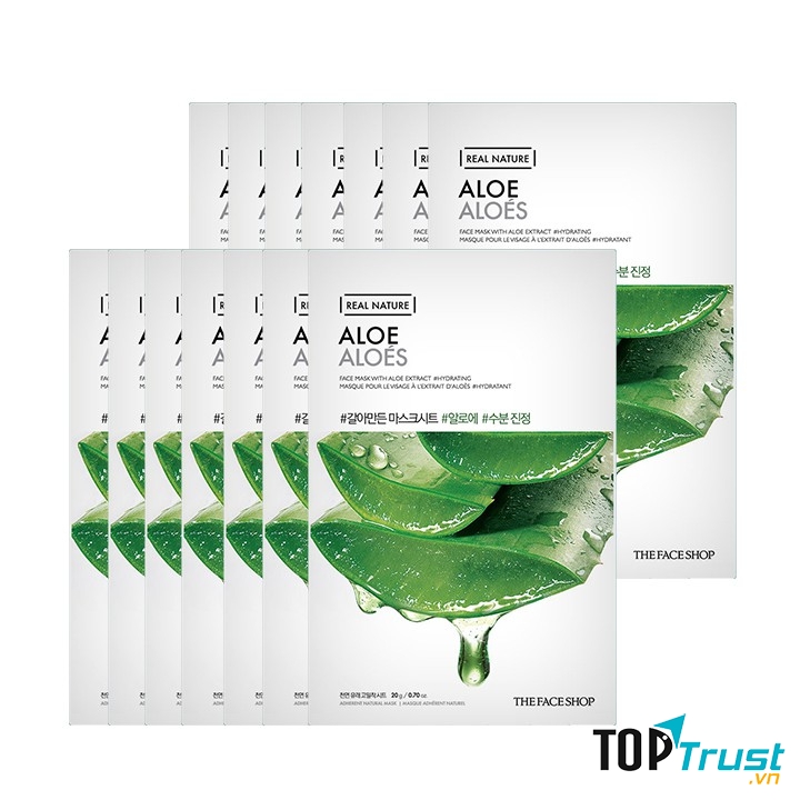 Mặt nạ dưỡng da Hàn Quốc The Faceshop real nature Aloe