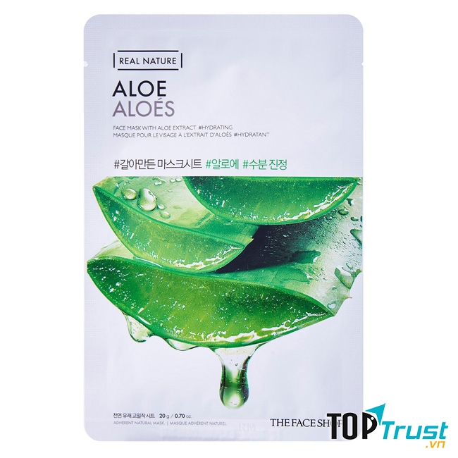 Mặt nạ dưỡng da Hàn Quốc The Faceshop real nature Aloe