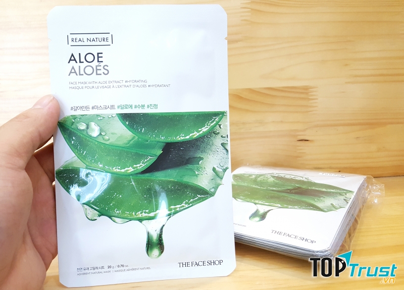 Mặt nạ dưỡng da Hàn Quốc The Faceshop real nature lô hội – dưỡng ẩm sâu