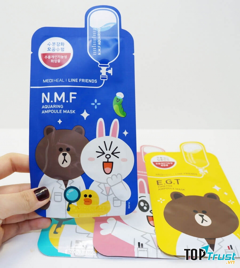 Mặt Nạ Giấy Line-Friends Ampoule Mask Sheet