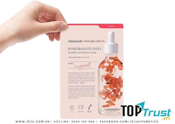 Mặt Nạ Giấy Mamonde Flower Lab Essence Mask Lively – Pomegranate 25ml