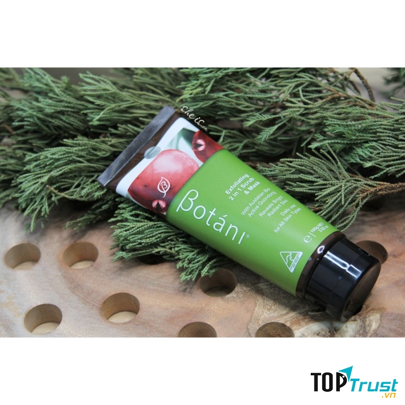 Mặt nạ organic tẩy tế bào chết Botáni Exfoliating 2 in 1 Scrub & Mask