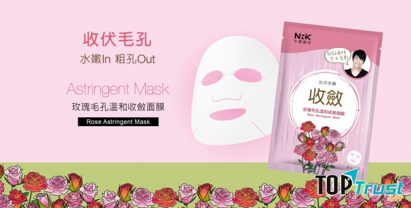 Mặt nạ hoa hồng se khít lỗ chân lông Naruko Rose Astringent Mask