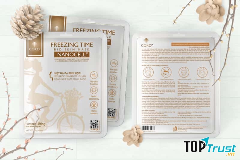 Mặt nạ sinh học 3 lớp tái tạo collagen COKO Freezing Time Nanocell Mask