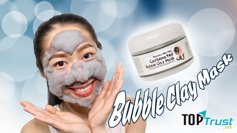 Hình ảnh review mặt nạ sủi bọt Elizavecca Carbonated Bubble Clay Mask