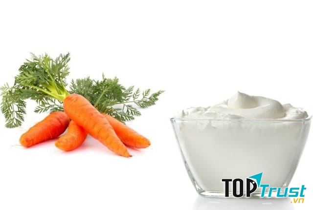 Mặt nạ trắng da từ cà rốt và sữa chua