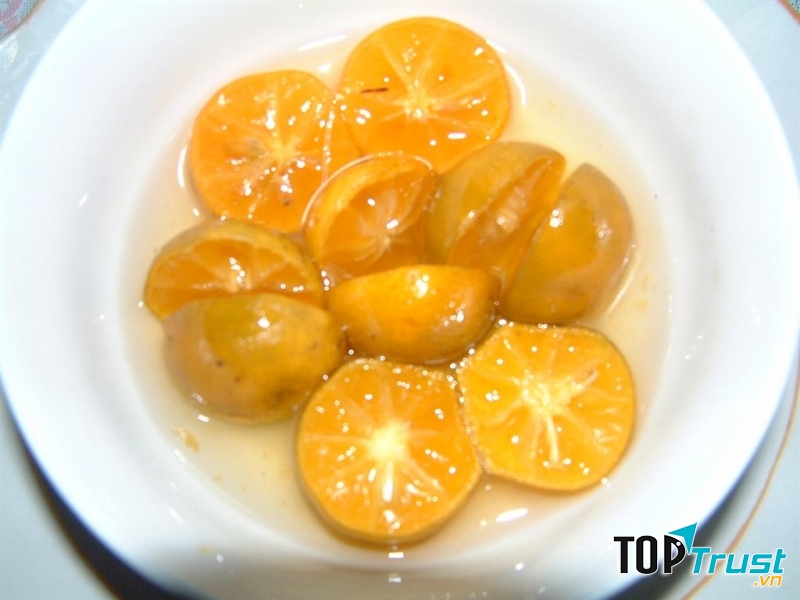 Quất hấp mật ong, món siro trị ho