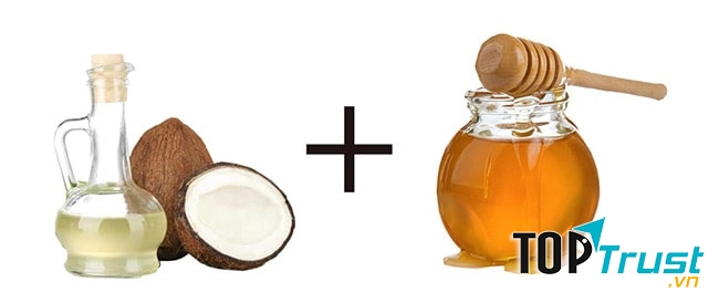 Mật ong kết hợp dầu dừa