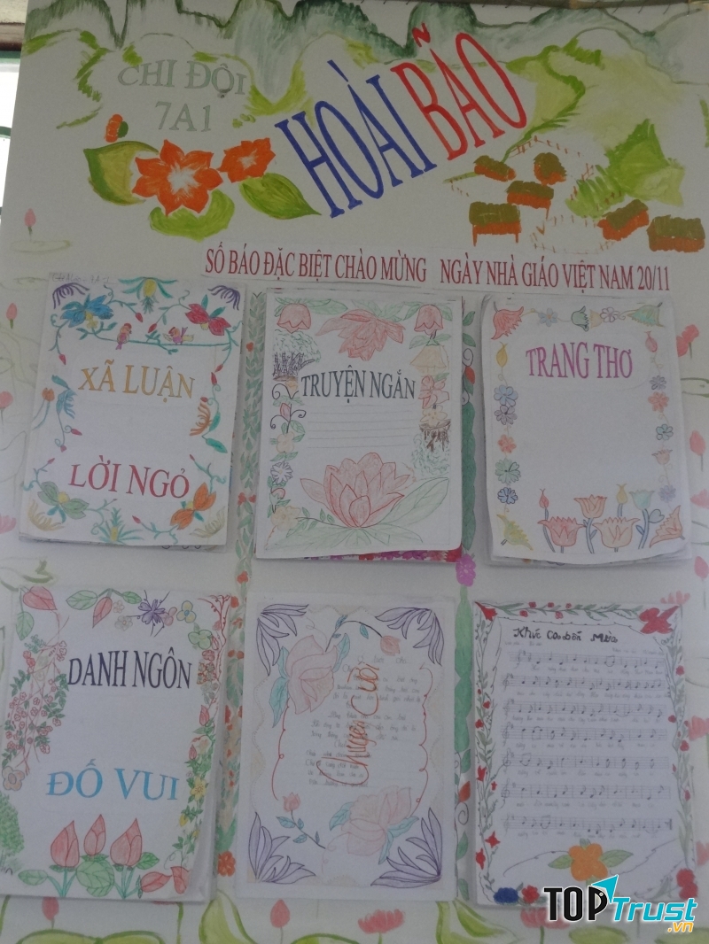 Mẫu báo tường với những bài văn, thơ như một lời tâm sự về ước muốn của mình sẽ rất thu hút người đọc