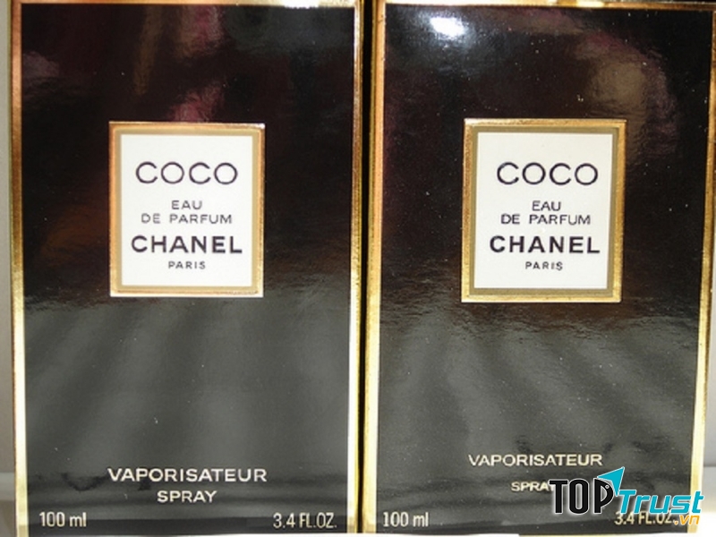 Bên phải là nước hoa CoCo Chanel Thật – Còn bên trái là hàng giả