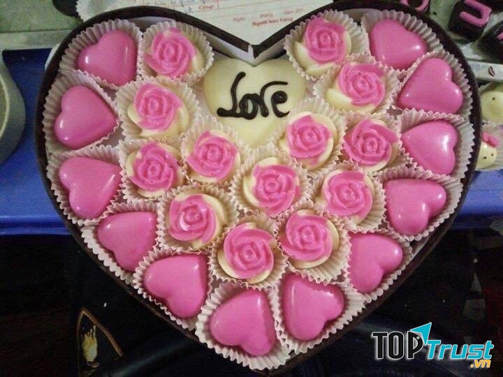 Mẫu socola hình trái tim