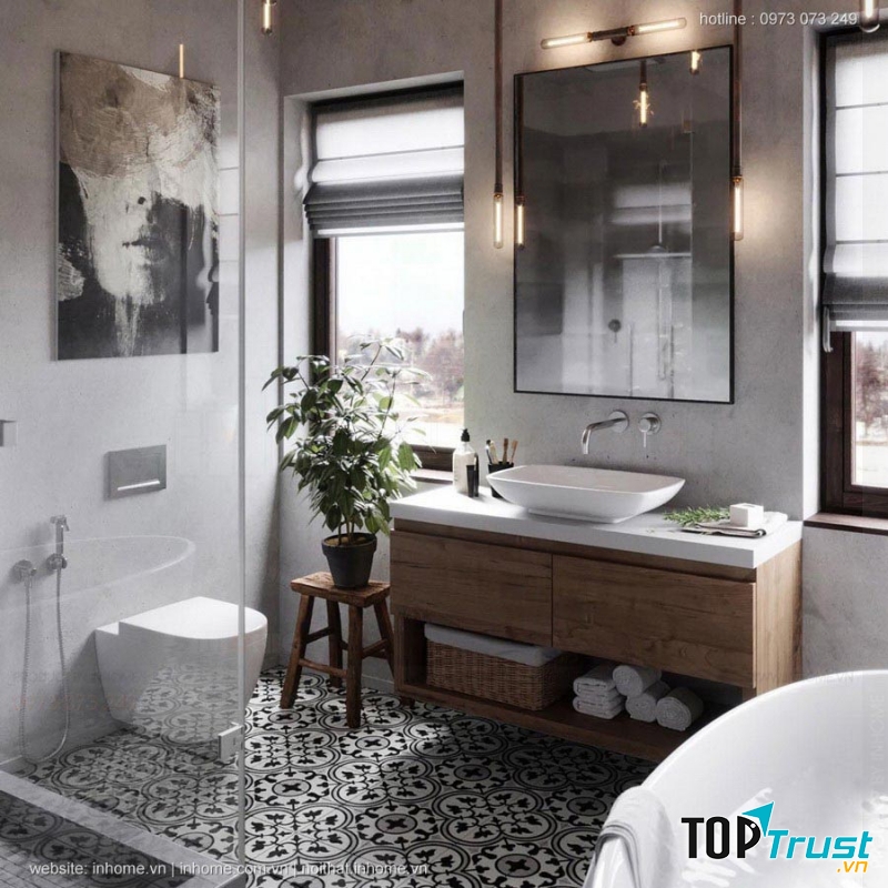 Mẫu thiết kế nhà tắm đẹp, đơn giản