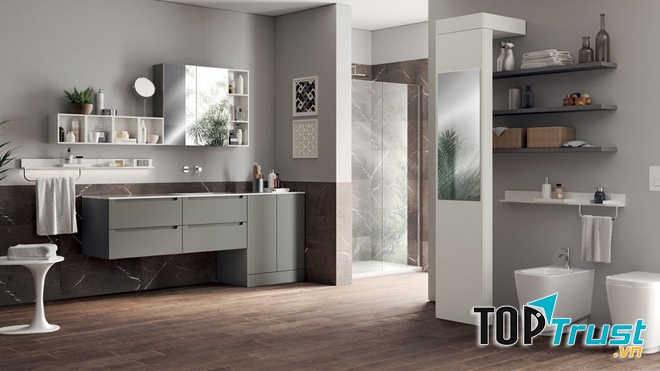 Mẫu thiết kế nhà tắm đẹp với tiện nghi đầy đủ