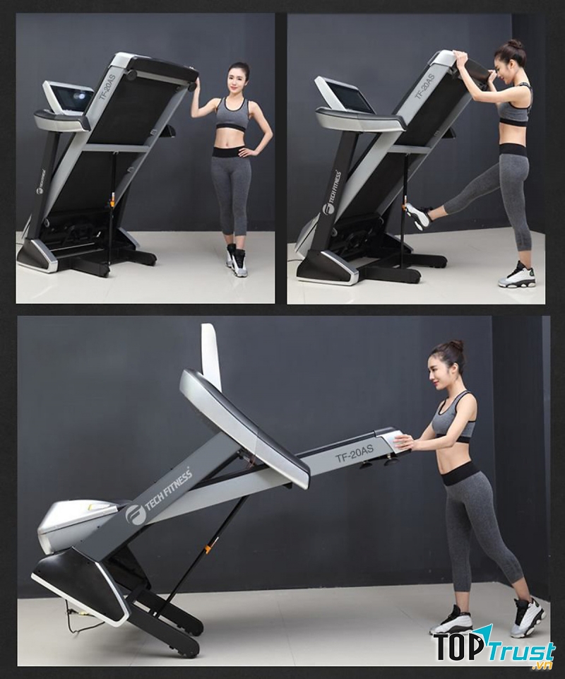 Máy chạy bộ điện Tech Fitness TF-20AS đa năng