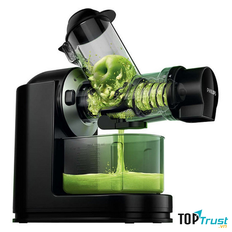 Bạn không còn phải cắt nhỏ hầu hết các loại rau và trái cây để vừa với miệng ép của máy nữa. Chỉ cần đẩy rau và trái cây vào trong ống ép, bạn sẽ có được một ly nước ép bổ sung dinh dưỡng mỗi ngày
