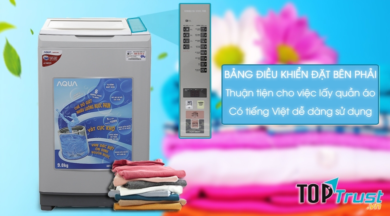 Máy giặt AQUA 9KG AQW-S90AT lồng đứng