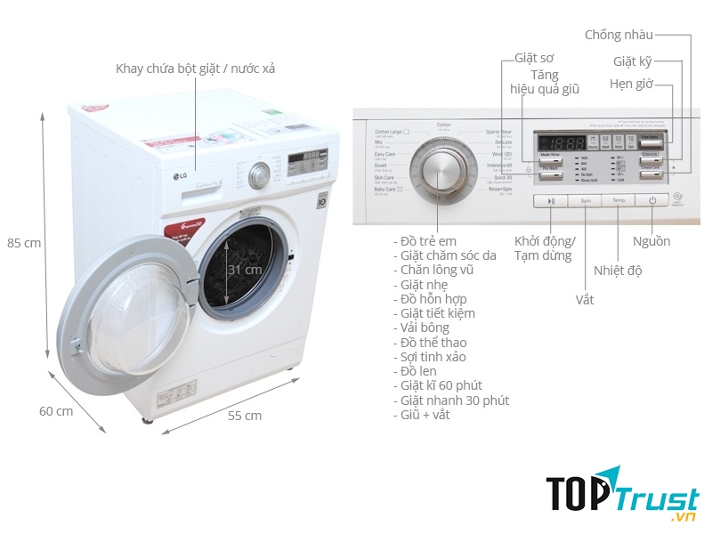 Máy giặt LG F1407NMPW