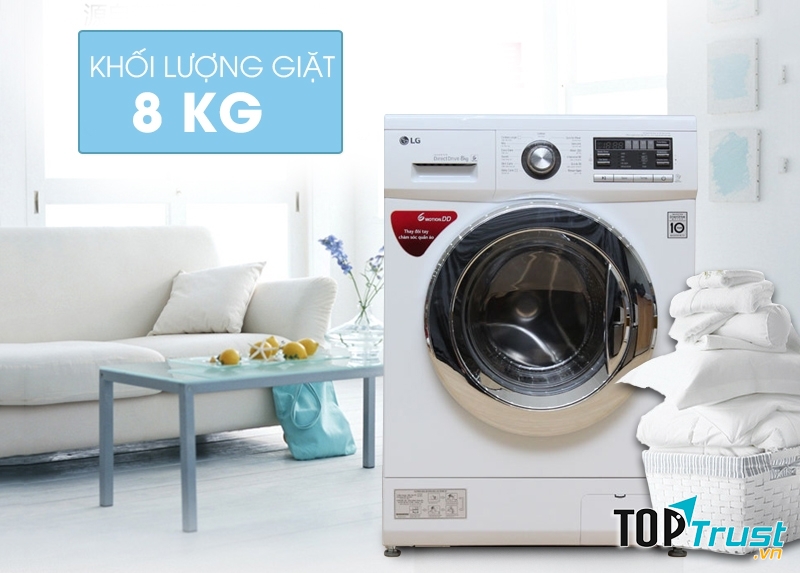 LG FC1475N5W2 có khối lượng giặt 8kg cùng những tính năng vượt trội