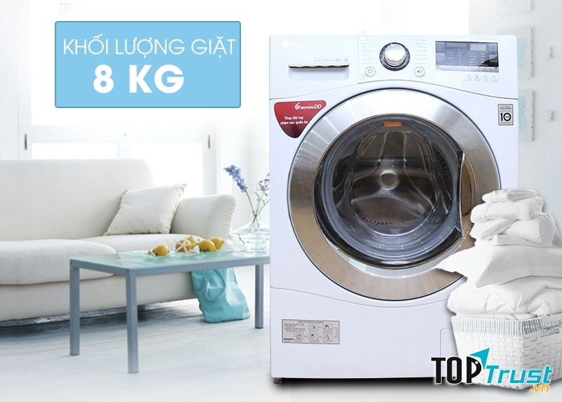 LG WD-14660 là chiếc máy giặt cửa ngang có khối lượng giặt 8kg tốt nhất hiện nay