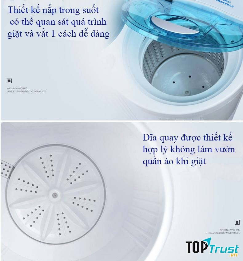 Máy giặt mini 2 lồng tích hợp UV diệt khuẩn XPB45