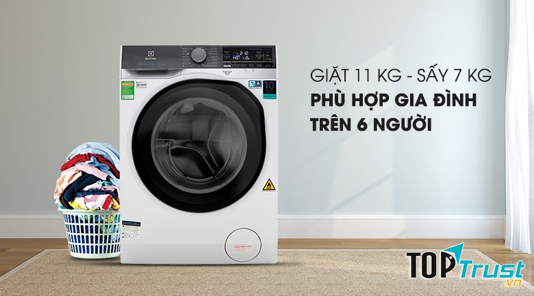 Máy giặt sấy Electrolux Inverter 11 kg EWW1141AEWA