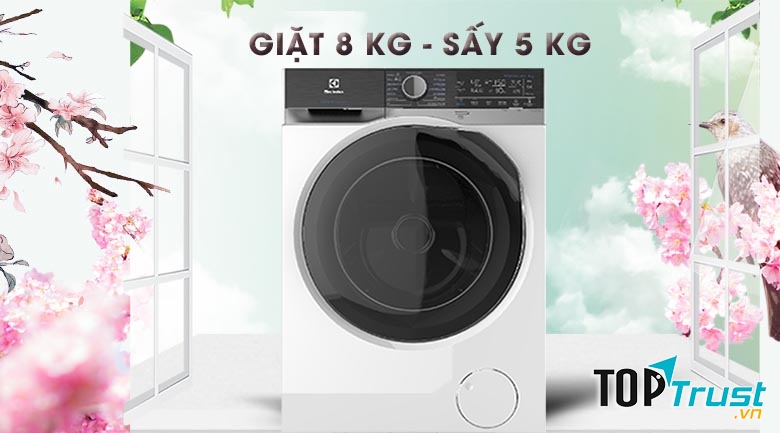 Máy giặt sấy Electrolux Inverter 8 kg EWW8023AEWA
