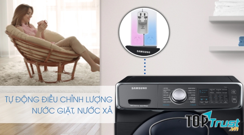 Máy giặt sấy Samsung Add Wash Inverter 19 kg WD19N8750KV/SV