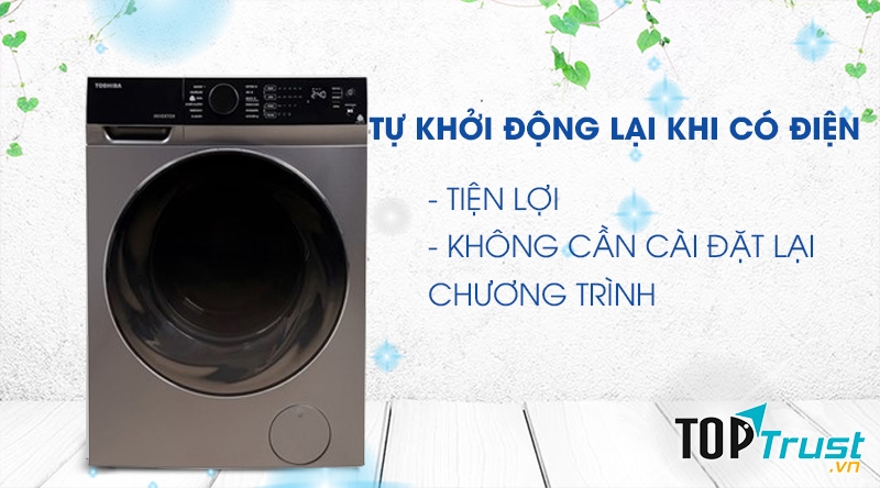 Máy giặt sấy Toshiba Inverter 11 Kg TWD-BJ120M4V(SK)