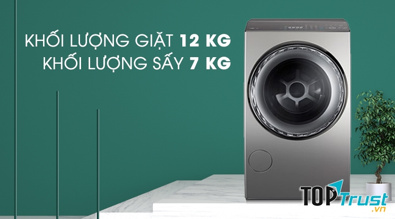 Máy giặt sấy Toshiba Inverter 12 Kg TWD-DUJ130X4V