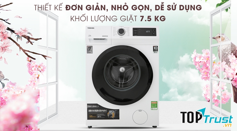 Máy giặt Toshiba Inverter 7.5 Kg TW-BH85S2V WK