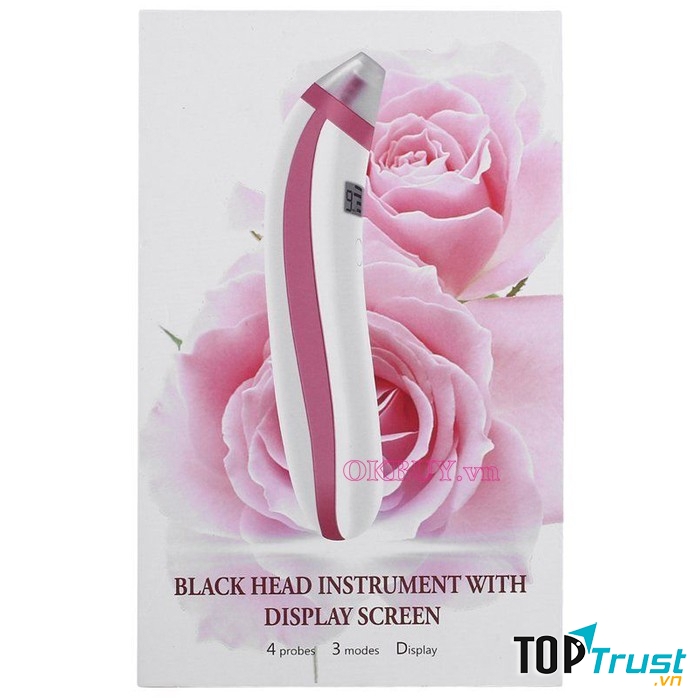 Máy hút mụn mini pin sạc cao cấp 3 tốc độ và 4 đầu hút D-8001