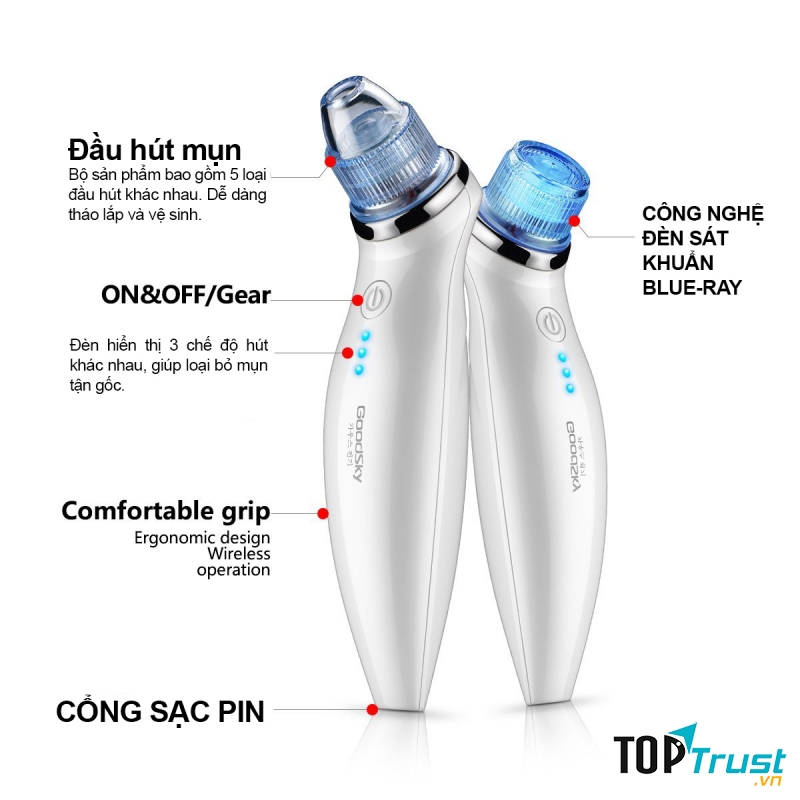 ﻿Máy hút mụn mini cầm tay GoodSky X6