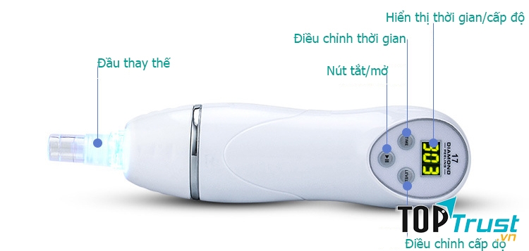 Cấu tạo máy hút mụn Diamond Peeling