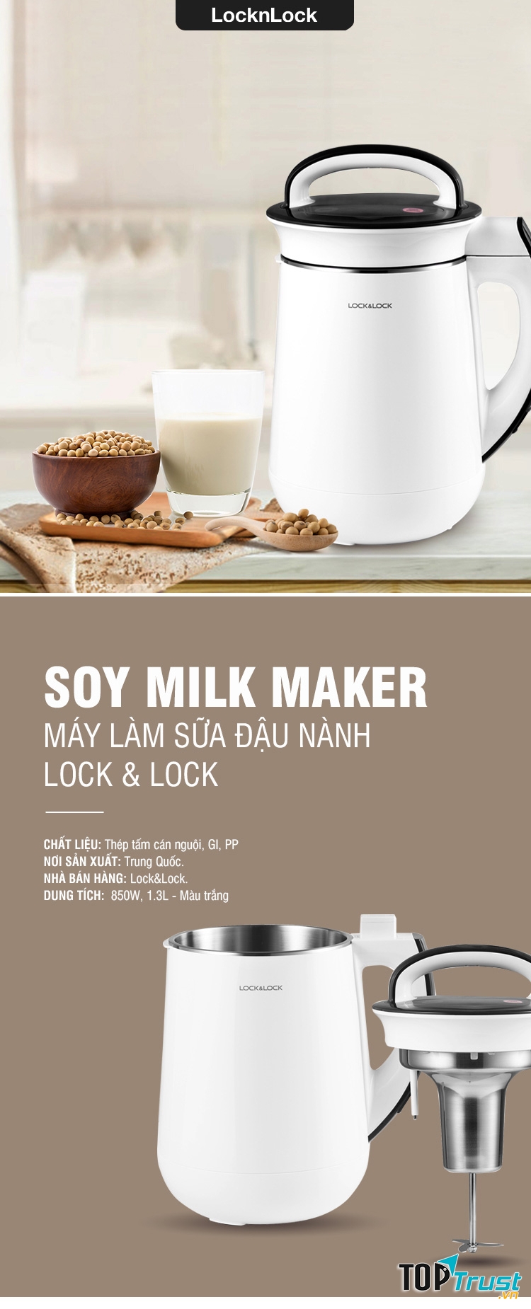 Máy làm sữa đậu nành Lock&Lock