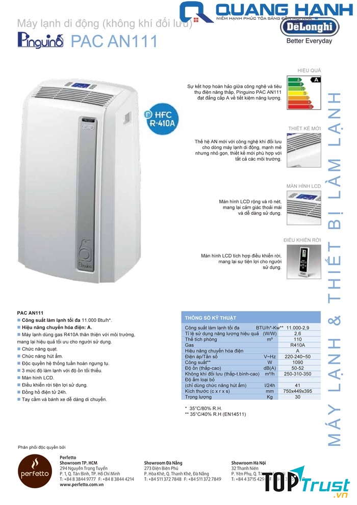 Máy lạnh di động De' longhi PAC AN111