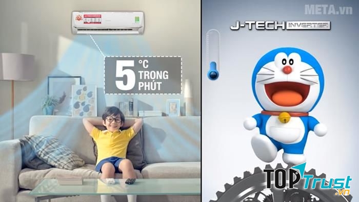 Với khả năng làm lạnh nhanh chóng, ngay lập tức nhiệt độ sẽ được làm mát như bạn mong muốn