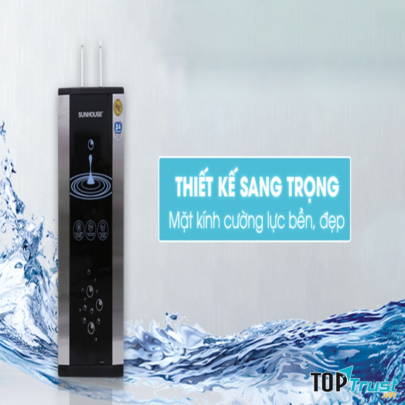 Máy lọc nước R.O nóng lạnh 10 lõi Sunhouse SHR76210CK