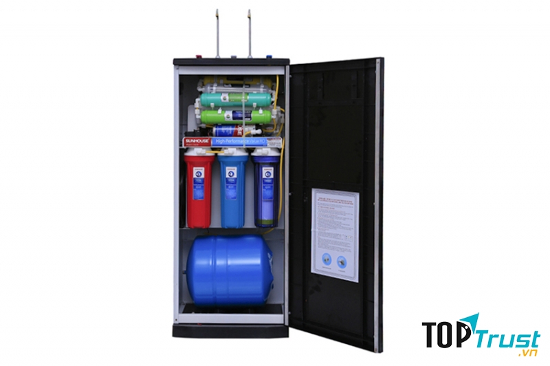 Cấu tạo của Máy lọc nước R.O nóng lạnh 10 lõi Sunhouse SHR76210CK
