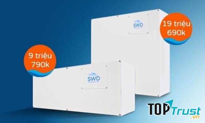 Máy lọc nước tổng sinh hoạt căn hộ chung cư SWD BA1C 5.0 và  2 đường nóng lạnh SWD BA2C 5.0