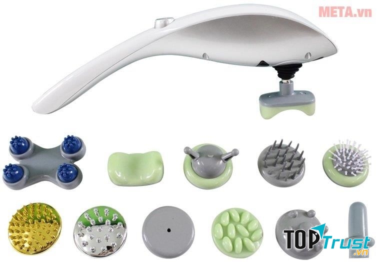 Máy massage cầm tay Buheung MK-310 sở hữu 11 đầu massage tiện lợi