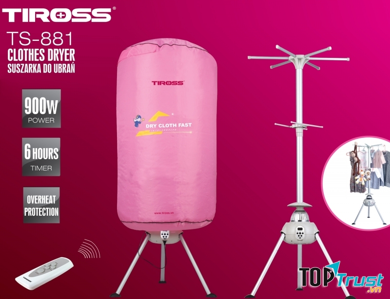 Máy sấy khô quần áo Tiross