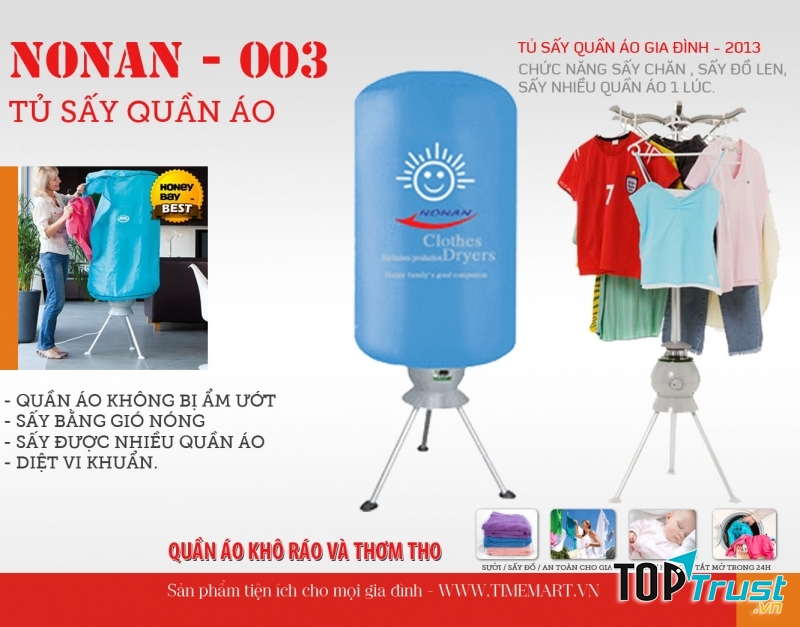 Máy sấy quần áo Nonan