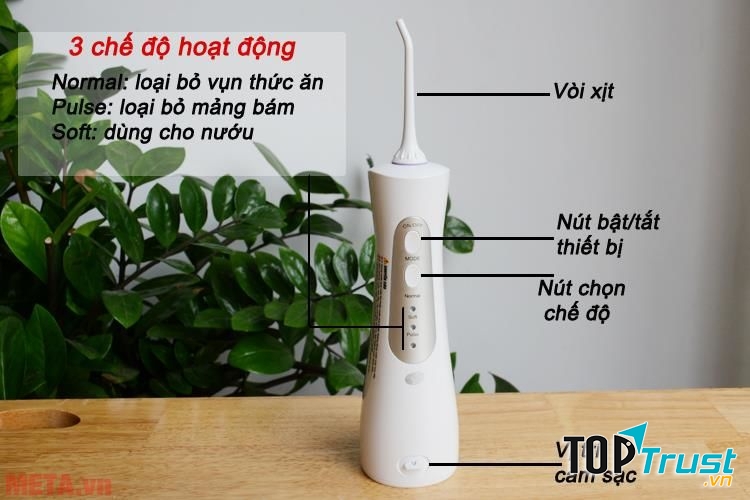 ﻿Cấu tạo Máy tăm nước cầm tay Rio DCIR (DCIR2)