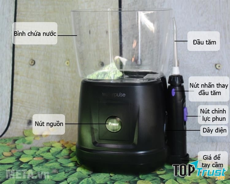 ﻿Cấu tạo Máy tăm nước điều khiển cảm biến Waterpulse V700 Black