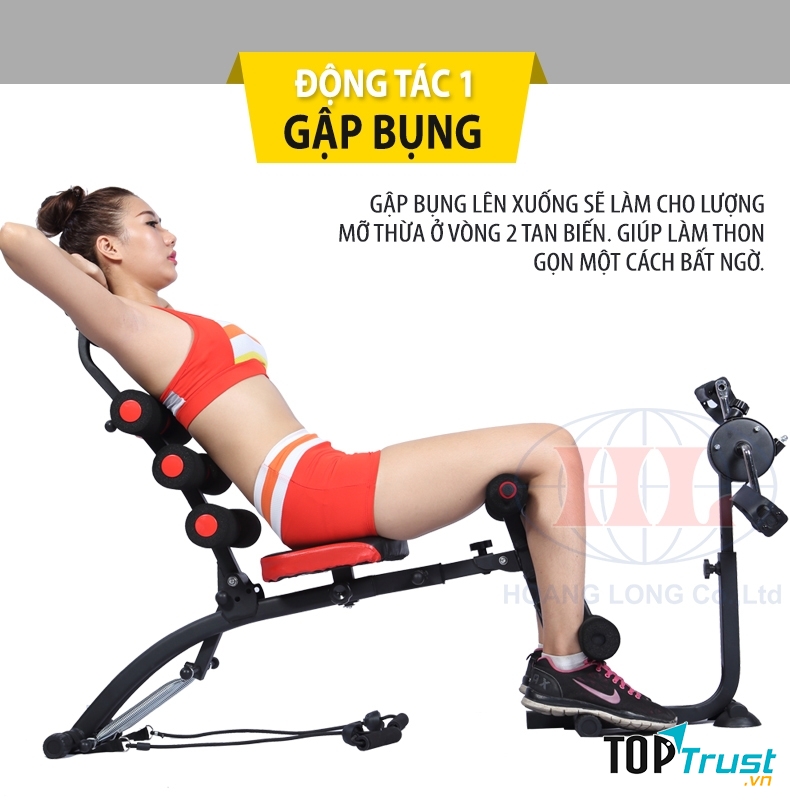 Máy tập cơ bụng tổng hợp New Six Pack Care đạp chân