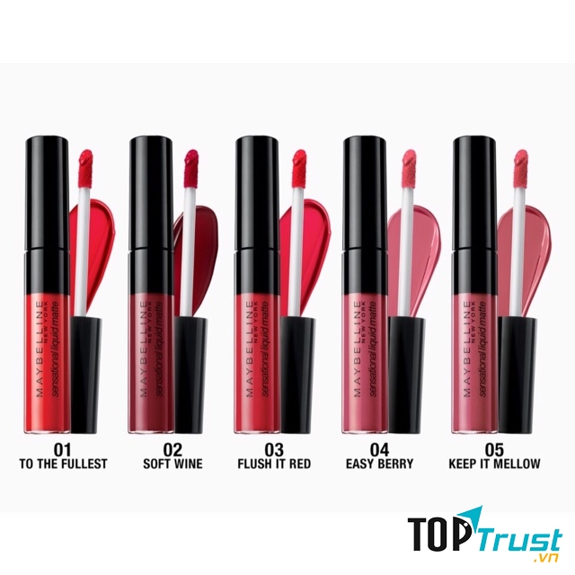Bảng màu son kem Maybelline