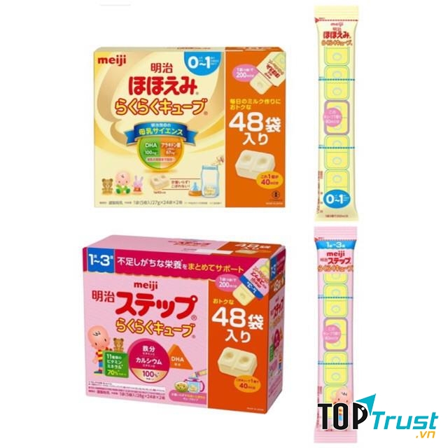 Sữa Meiji dạng thanh.